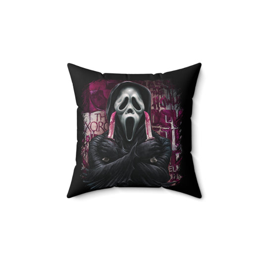 Ghost face Spun Polyester Square Pillow