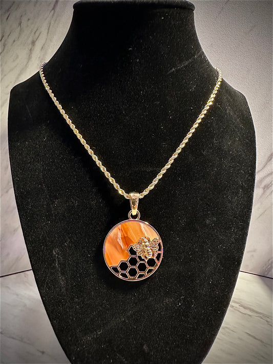 Bee keeper pendant and chain